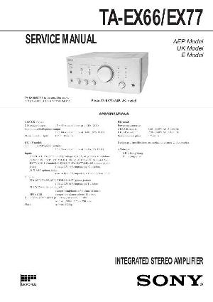 Сервисная инструкция Sony TA-EX66, TA-EX77 ― Manual-Shop.ru