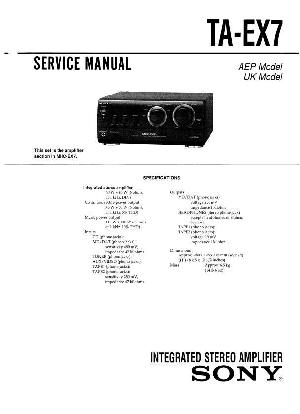 Сервисная инструкция Sony TA-EX7 ― Manual-Shop.ru