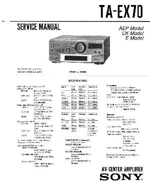 Сервисная инструкция Sony TA-EX70 (MHC-EX70AV) ― Manual-Shop.ru
