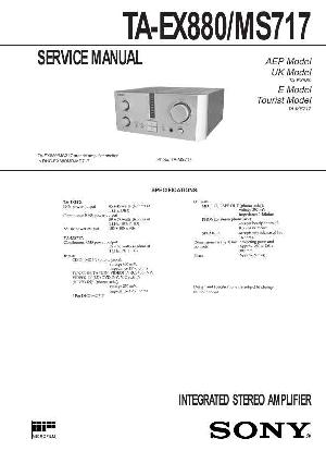 Сервисная инструкция Sony TA-EX880, TA-MS717 ― Manual-Shop.ru