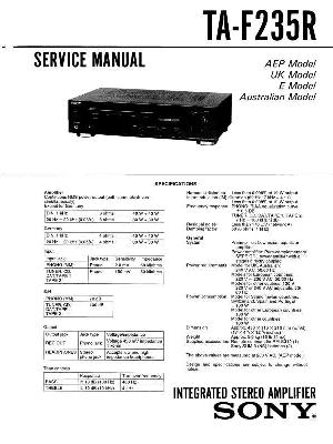 Сервисная инструкция Sony TA-F235R ― Manual-Shop.ru