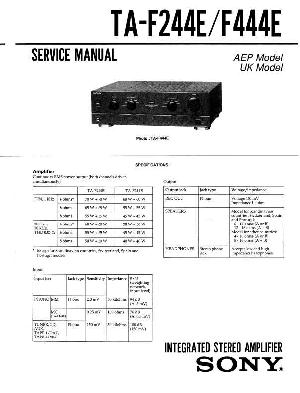 Сервисная инструкция Sony TA-F244E, TA-F444E ― Manual-Shop.ru
