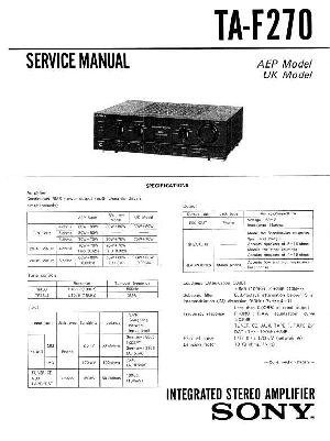 Сервисная инструкция Sony TA-F270 ― Manual-Shop.ru
