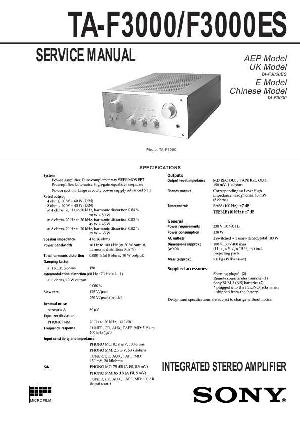Сервисная инструкция Sony TA-F3000ES ― Manual-Shop.ru
