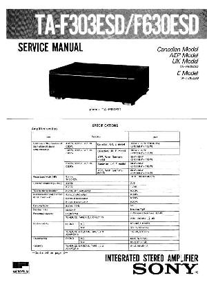 Сервисная инструкция Sony TA-F303ESD, TA-F630ESD ― Manual-Shop.ru