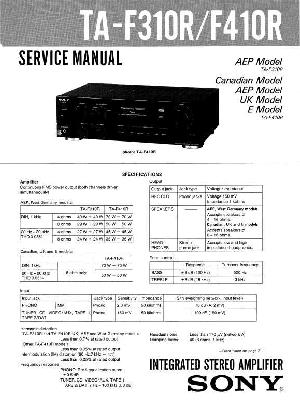 Сервисная инструкция Sony TA-F310R, TA-F410R ― Manual-Shop.ru