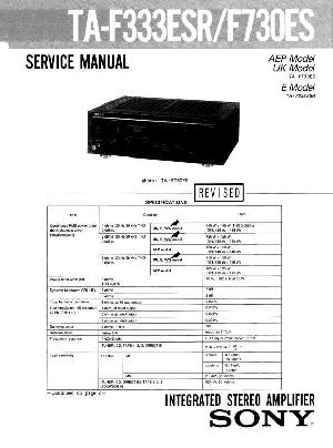 Сервисная инструкция Sony TA-F333ESR, TA-F730ES ― Manual-Shop.ru
