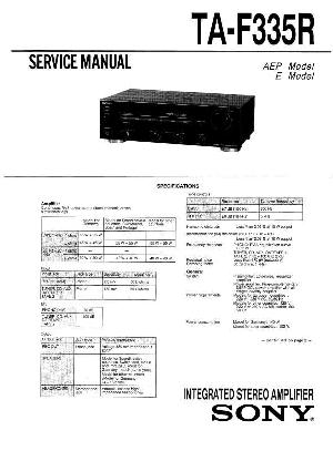 Сервисная инструкция Sony TA-F335R ― Manual-Shop.ru