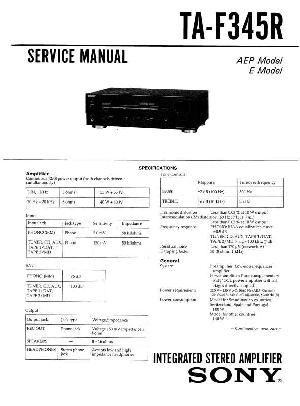 Сервисная инструкция Sony TA-F345 ― Manual-Shop.ru