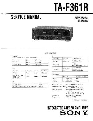 Сервисная инструкция Sony TA-F361R ― Manual-Shop.ru
