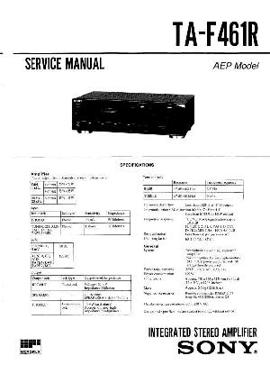 Сервисная инструкция Sony TA-F461R ― Manual-Shop.ru