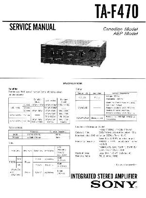 Сервисная инструкция Sony TA-F470 ― Manual-Shop.ru