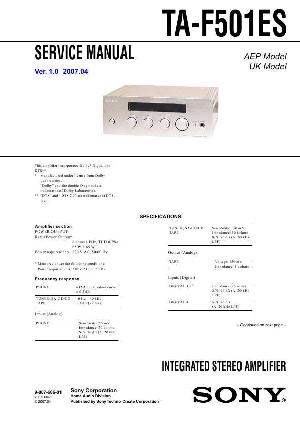 Сервисная инструкция Sony TA-F501ES ― Manual-Shop.ru