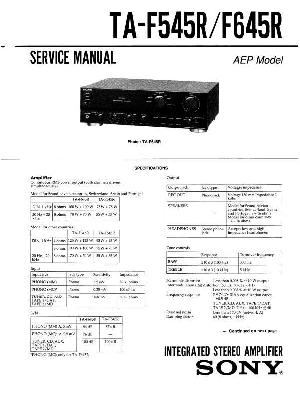 Сервисная инструкция Sony TA-F545R, TA-F645R ― Manual-Shop.ru