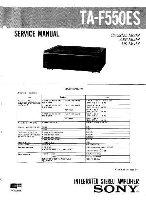 Сервисная инструкция Sony TA-F550ES ― Manual-Shop.ru