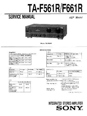 Сервисная инструкция Sony TA-F561R, TA-F661R ― Manual-Shop.ru