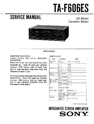 Сервисная инструкция Sony TA-F606ES ― Manual-Shop.ru