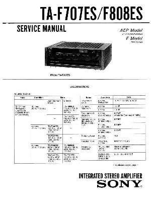 Сервисная инструкция Sony TA-F707ES, TA-F808ES ― Manual-Shop.ru