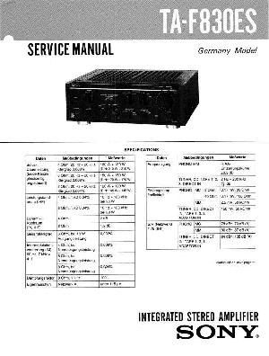 Сервисная инструкция Sony TA-F830ES ― Manual-Shop.ru