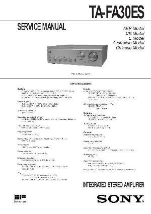 Сервисная инструкция Sony TA-FA30ES ― Manual-Shop.ru