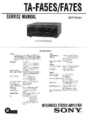 Сервисная инструкция Sony TA-FA5ES, TA-FA7ES ― Manual-Shop.ru