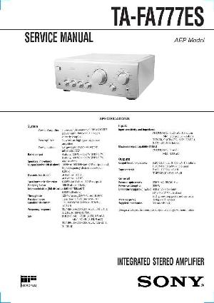 Сервисная инструкция Sony TA-FA777ES ― Manual-Shop.ru