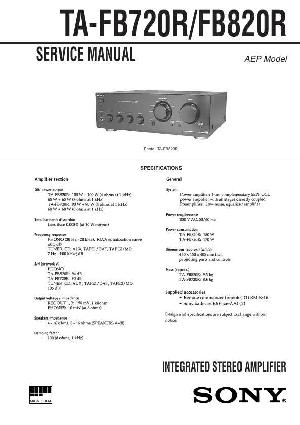 Сервисная инструкция Sony TA-FB720R ― Manual-Shop.ru