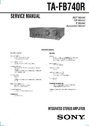 Сервисная инструкция Sony TA-FB740R ― Manual-Shop.ru