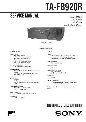 Service manual Sony TA-FB920R ― Manual-Shop.ru
