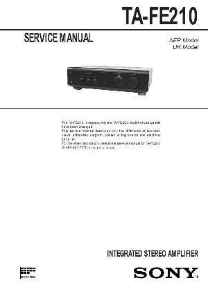 Сервисная инструкция Sony TA-FE210 ― Manual-Shop.ru