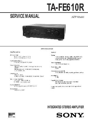 Сервисная инструкция Sony TA-FE610R ― Manual-Shop.ru