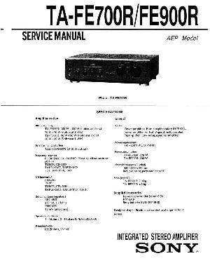 Сервисная инструкция Sony TA-FE700R, TA-FE900R  ― Manual-Shop.ru