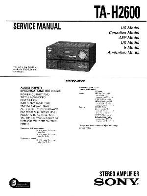 Сервисная инструкция Sony TA-H2600 (MHC-2600, FH-E737CD) ― Manual-Shop.ru
