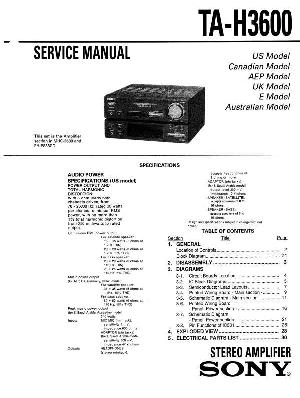 Сервисная инструкция Sony TA-H3600 ― Manual-Shop.ru