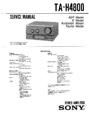 Сервисная инструкция Sony TA-H4800 ― Manual-Shop.ru
