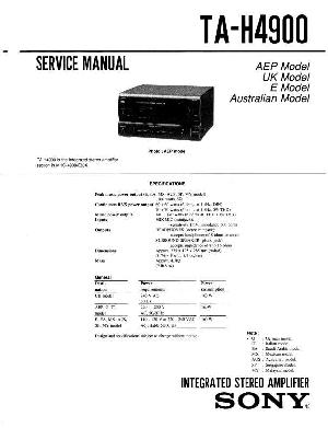 Сервисная инструкция Sony TA-H4900 ― Manual-Shop.ru