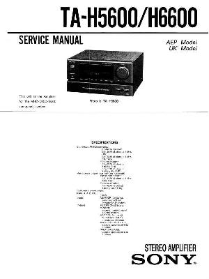 Сервисная инструкция Sony TA-H5600, TA-H6600 ― Manual-Shop.ru