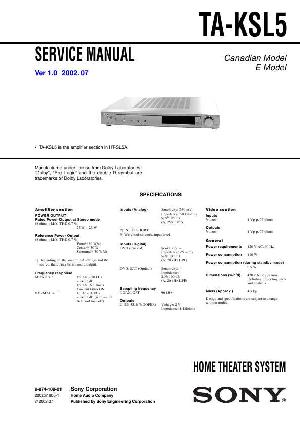Сервисная инструкция Sony TA-KSL5 (HT-SL5A) ― Manual-Shop.ru