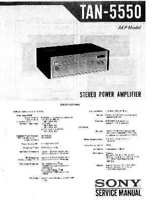 Сервисная инструкция Sony TA-N5550 ― Manual-Shop.ru
