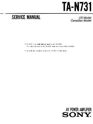 Сервисная инструкция Sony TA-N731 ― Manual-Shop.ru