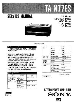 Сервисная инструкция Sony TA-N77ES ― Manual-Shop.ru