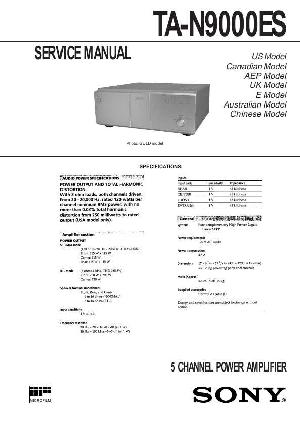 Сервисная инструкция Sony TA-N9000ES ― Manual-Shop.ru