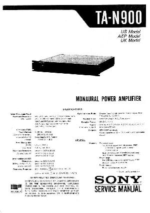 Сервисная инструкция Sony TA-N900N ― Manual-Shop.ru