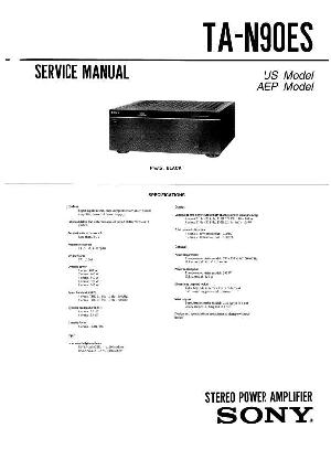Сервисная инструкция Sony TA-N90ES ― Manual-Shop.ru