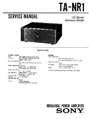 Сервисная инструкция Sony TA-NR1 ― Manual-Shop.ru