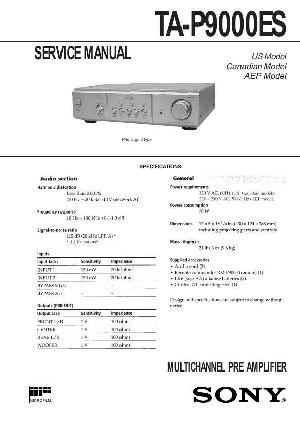 Сервисная инструкция Sony TA-P9000ES ― Manual-Shop.ru