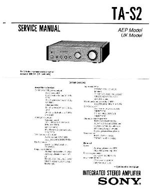 Сервисная инструкция Sony TA-S2 ― Manual-Shop.ru