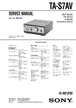 Сервисная инструкция Sony TA-S7AV (MHC-S7AV) ― Manual-Shop.ru