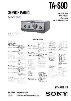 Сервисная инструкция Sony TA-S9D (MHC-S9D) ― Manual-Shop.ru