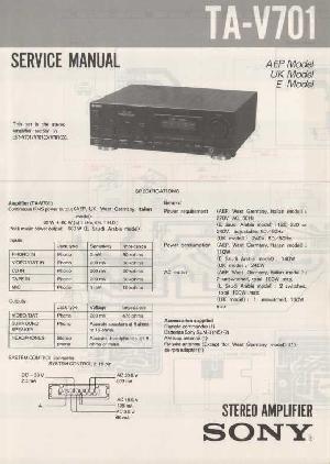 Сервисная инструкция Sony TA-V701 ― Manual-Shop.ru